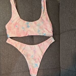Sunny Bunny Pink Blue Tie-Dye Bikini Set